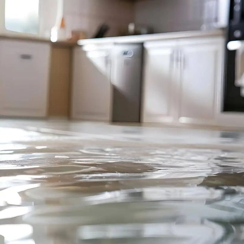 flooded floor (1) water leak on kitchen floor