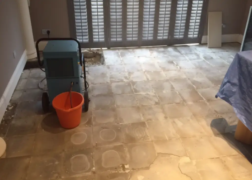 Drying in progress